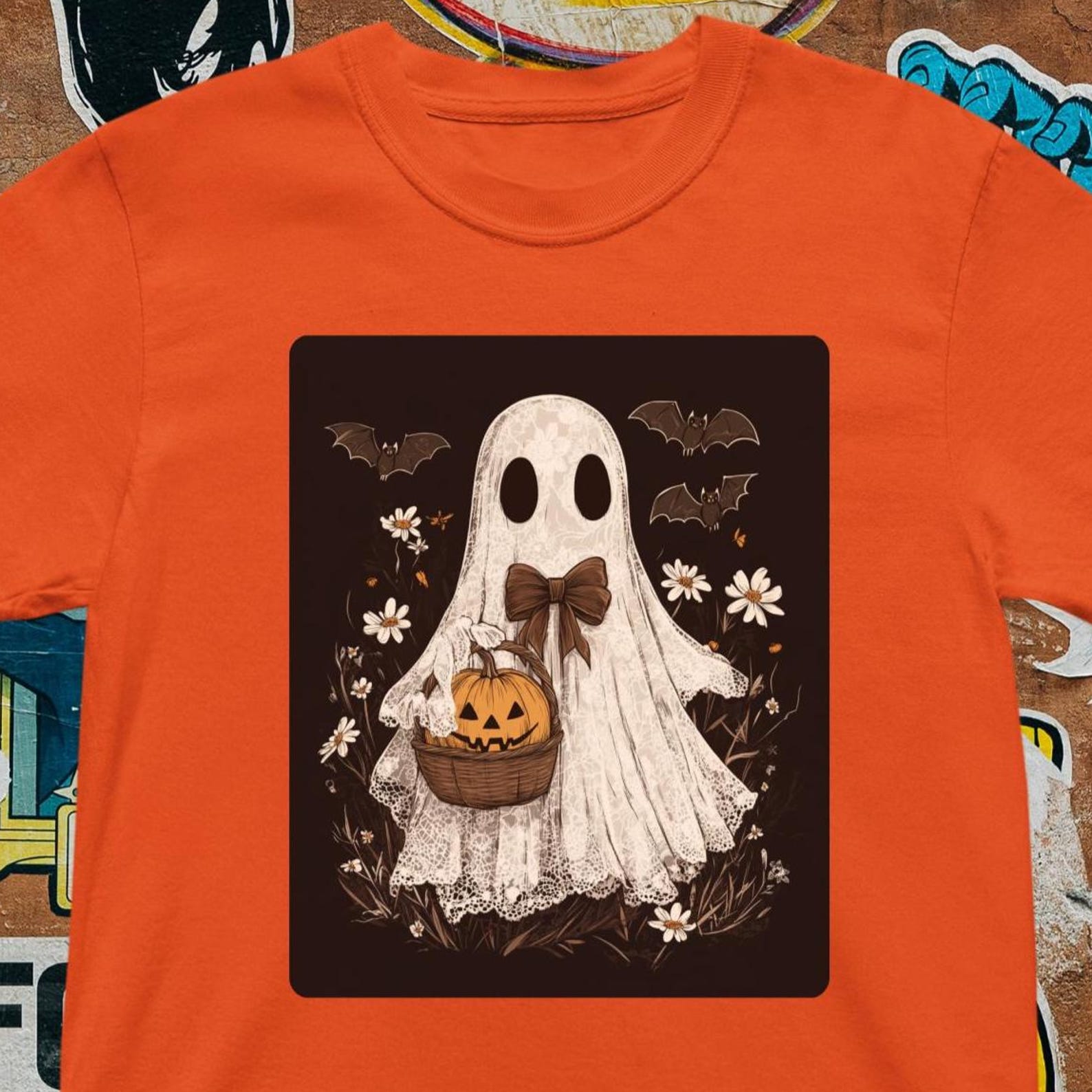 Vintage Ghost T-Shirt: Spooky Cottagecore Halloween Tee S