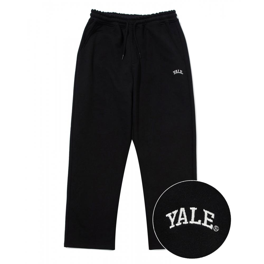 

ПОЛУШИРОКИЕ БРЮКИ YALE SMALL ARCH LOGO ЧЕРНЫЕ