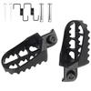 Black/Silver Motorcycle Pedals Iron Material Dirt Bike Footrest Motorcycle Foot Pegs  Motorbike