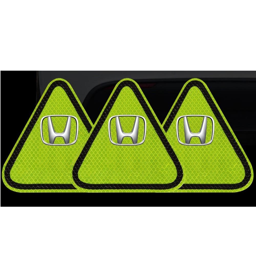 Dncr6 1/3Pcs Car Body Trunk Safety Warning Mark Car Emblem Reflective Sticker For Honda Mugen Typer ACCORD Airwave Avancier Civic FIT