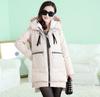 Kabát Zimní móda Ženy Osobnost Pevný teplý kabát s kapucí a kapsou Parka