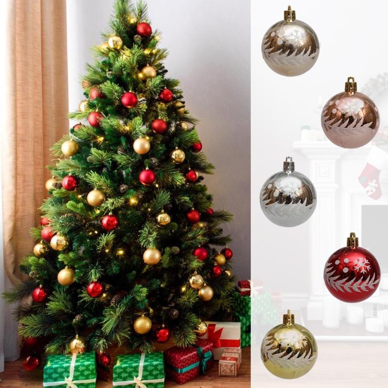 10 Box Christmas Tree Hanging Baubles Decoration Colorful Decorative Ornament Window and Door Ornament Party Supplies