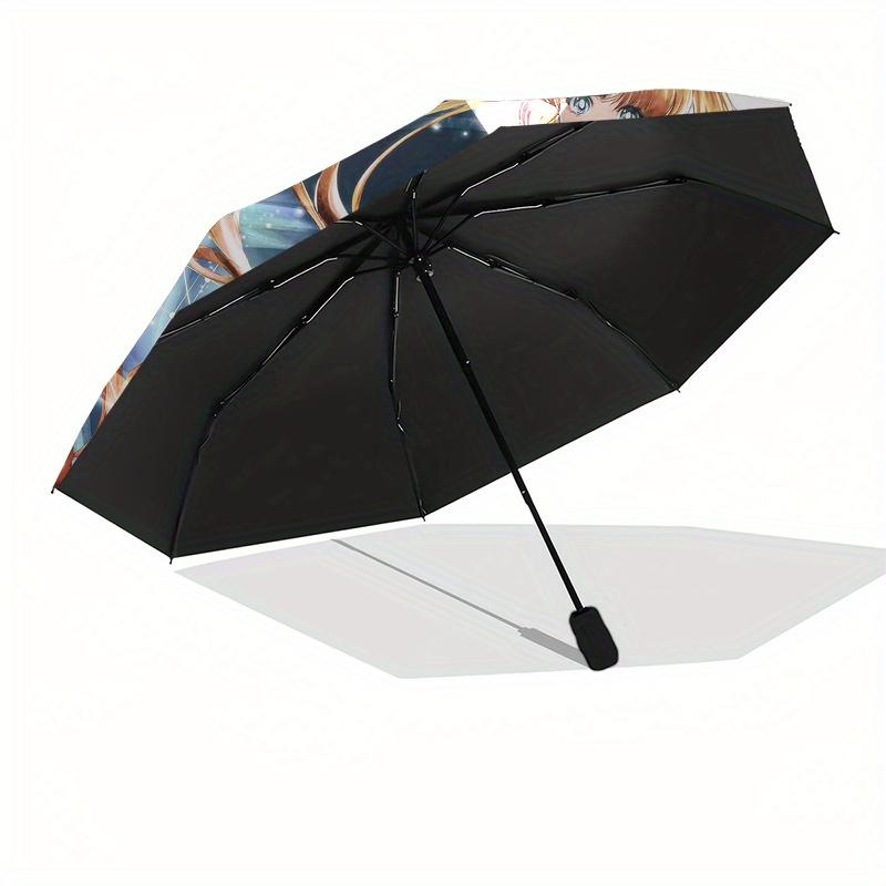 Sailor Moon Crystal Brooch Pin  Anime Accessory for Fans Umbrella, Portable 3 Fold Compact Umbrella for Men & Women,S78