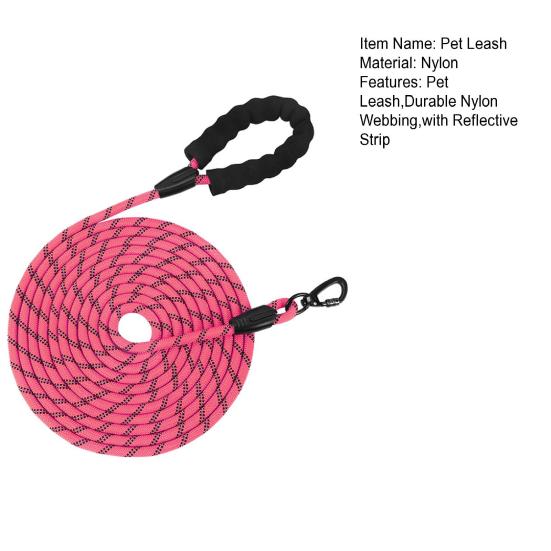 Pet Leash Heavy Duty Rope Leash for Medium And Large Dogs with Elastic Cushioning And Reflective Strips Extra Long Durable