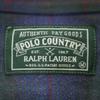 POLO COUNTRY 80s 90s Old check Long sleeve shirt M Blue RALPH LAUREN Men's Used