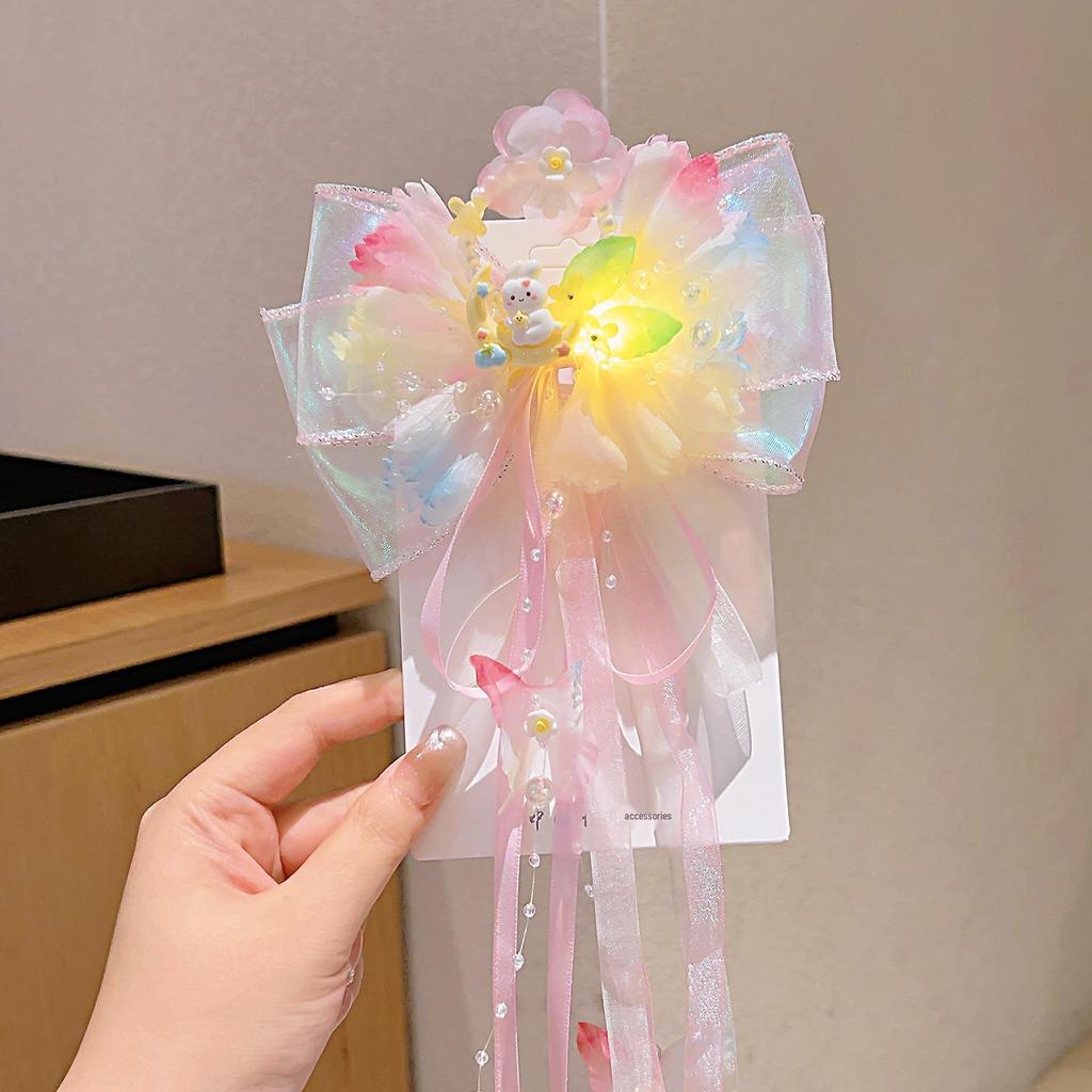 Mid-Autumn Hanfu Fairy Hair Clip - Women's & Children's Ancient Style Floral Tassel, Sweet Accessory for Girls