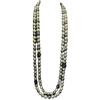 Vintage Shi Family Style Fragrant Two Tone Mixed Color Pearl Necklace Light Luxury Sweater Chain