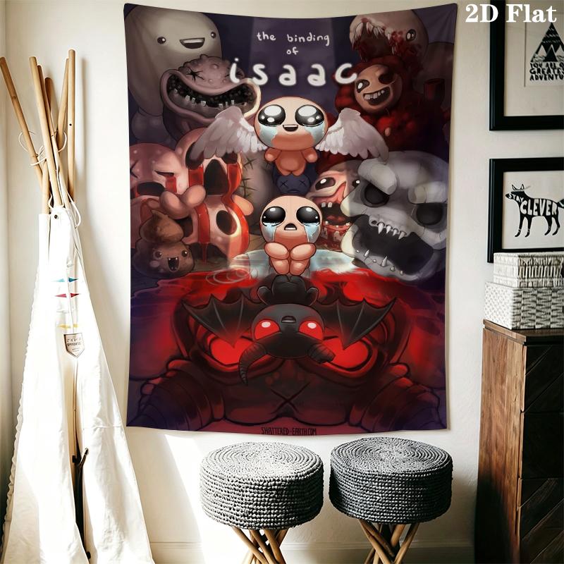 The Binding of Isaac Wall Tapestry Aesthetic Wall Hanging Printed Fabric Blanket Decorative Tapestries for Bedroom Living Room Home Decor