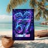 1PC Custom Name Electric Celebration Beach Towel Highly Absorbent And Sand-Resistant Towel for Swimming, Pool, Yoga, And Travel Lightweight