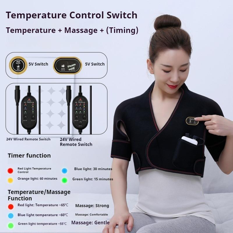 Carbon fiber heating shoulder neck, shoulder pain, hot compress, physiotherapy, shoulder pads, constant temperature heating, shoulder massager