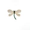 High-end exquisite flash diamond dragonfly brooch luxury niche suit brooch design sense pin collar pin anti-light accessories