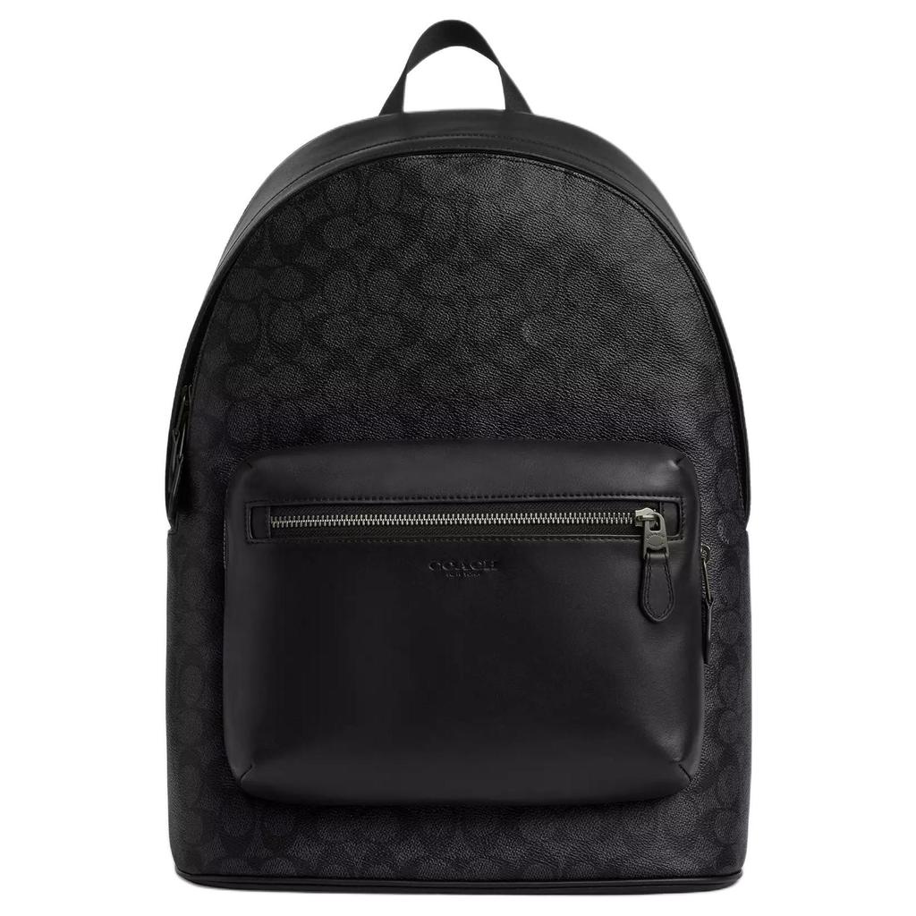 Coach Zaino Unisex con Stampa Logo West 32 e Chiusura a Zip Carbone CV925-QBMI5