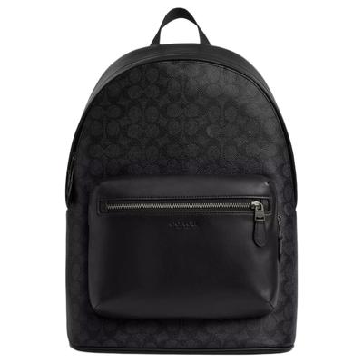 Coach Zaino Unisex con Stampa Logo West 32 e Chiusura a Zip Carbone CV925-QBMI5