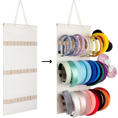 Wand-Stirnbandhalter zum Aufhängen für Frauen und Mädchen, Filz-Stirnbänder, Organizer, Aufbewahrung für Haarschleifen, Haarnadeln, Haar-Accessoires, Präsentationsständer