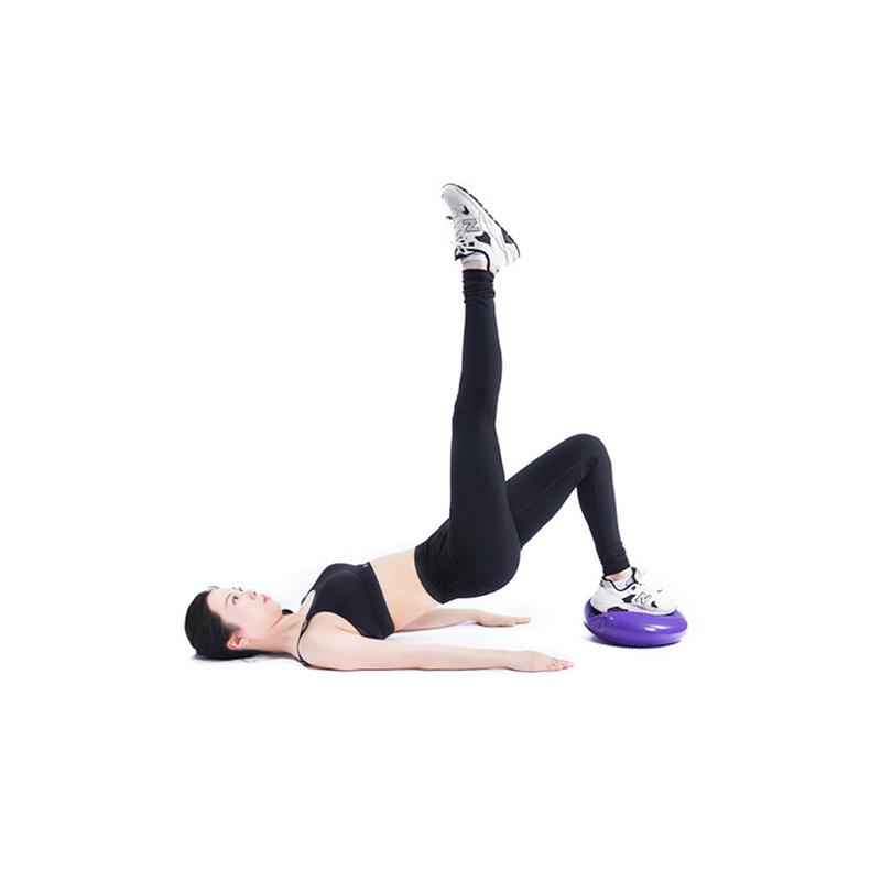 PVC Inflatable Yoga Balance Ball Mat Training Mat Cushion Stability Sports Point Massage Mat Ball Elastic Massage Ball Fitness