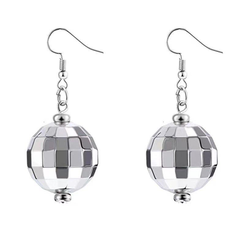 Stylish Retro Disco Ball Pendant Earrings - Exquisite, Creative, Festival Party Gift Jewelry