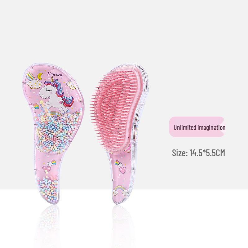 

Transparent Anti-Knot Cartoon Kids Massage Comb