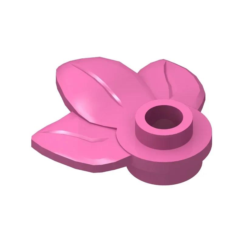 100pcs Plant leaf #32607 1x1 round brick featuring 3 leafs Building Blocks Attachments DO-IT-YOURSELF Components Works With Lego Bricks