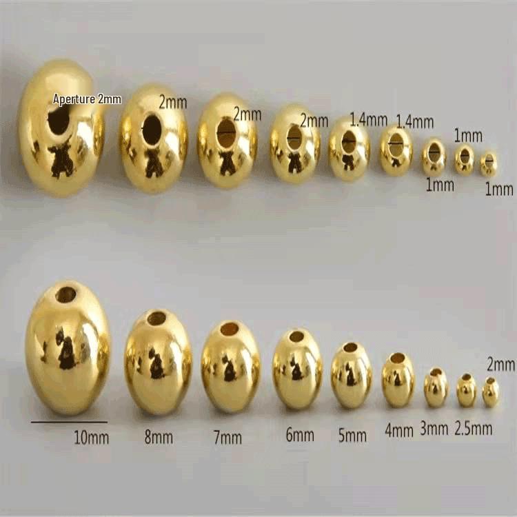 

14k Gold-Plated Spacer Beads: Polished, Color-Preserving Jewelry Accessories, Small Loose Beads for DIY Handmade Creations. 6mm ~4,000 beads/pound