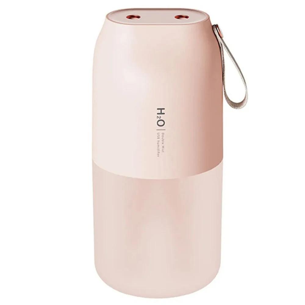 Wireless Rechargeable Air Humidifier Dual Nozzle Cold Fog With Led Night Light Mini Office Car Home Birthday Gifts For Family