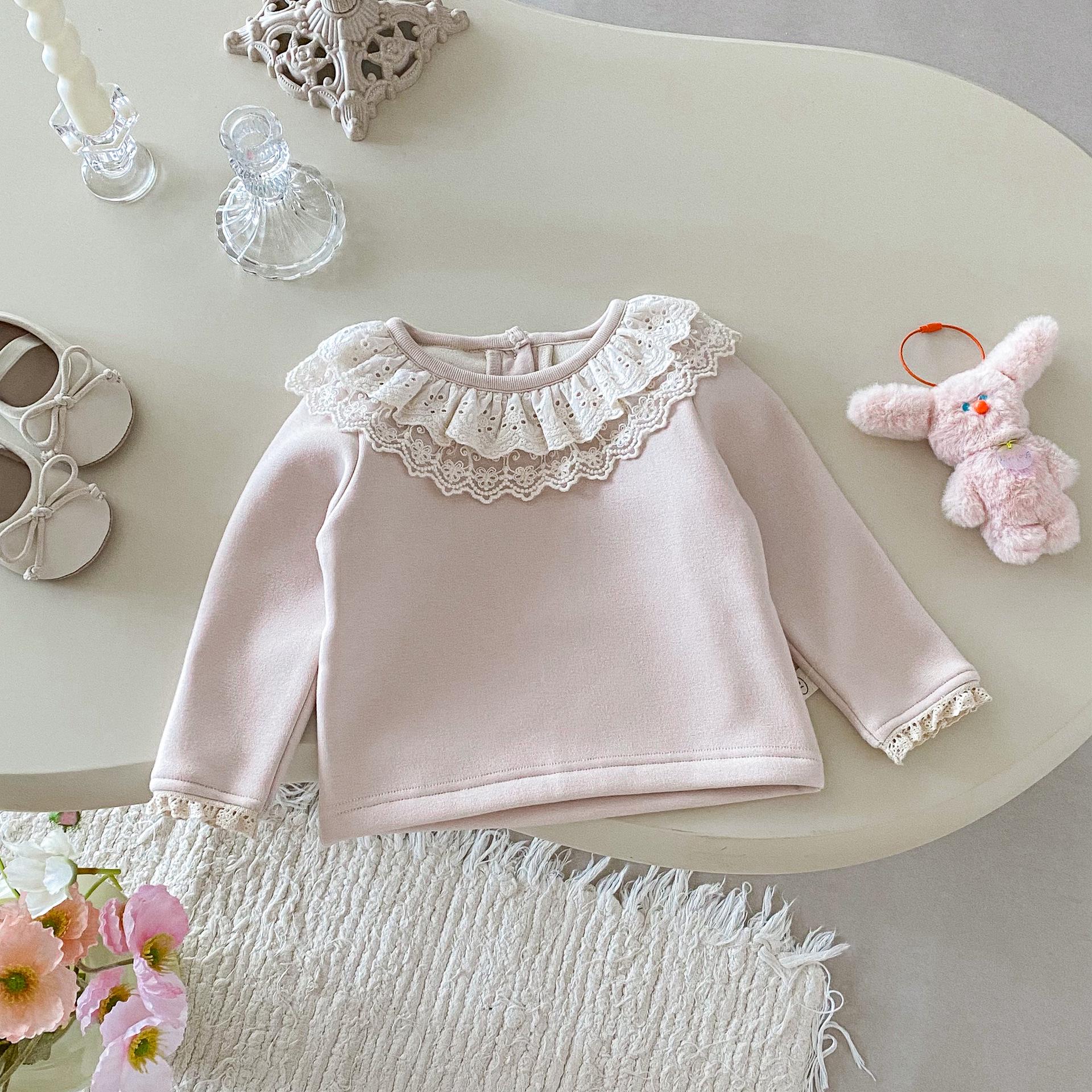 

Girls Fleece-Lined Winter Base Layer (0-5 Years) - Stylish Korean Children s Thickened Innerwear AY707 120 cm абрикосовий