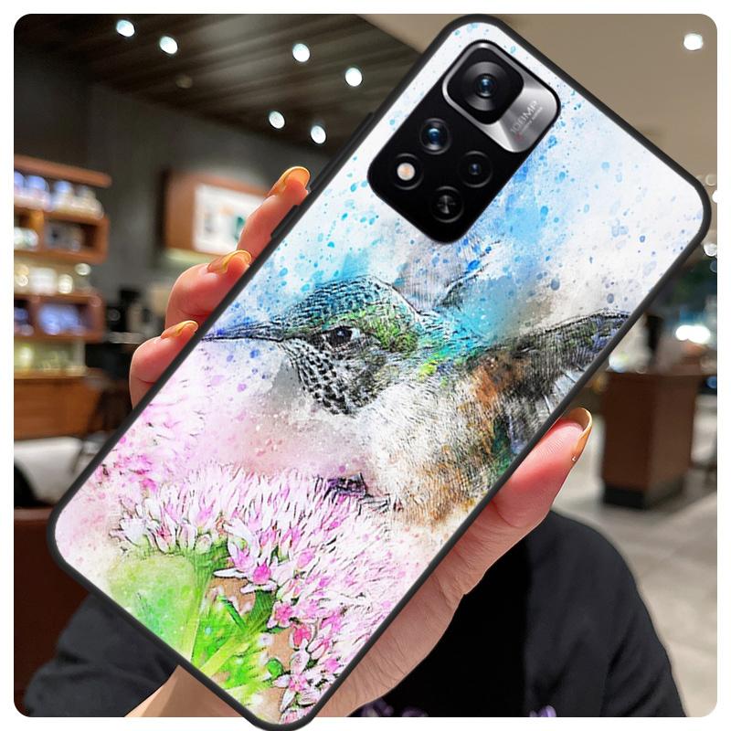 Hummingbird For Redmi Note 11 Pro Case For Redmi Note 12 8 9 10 Pro 8T 9S 10S 11S 12S 12C 9C 10C Coque