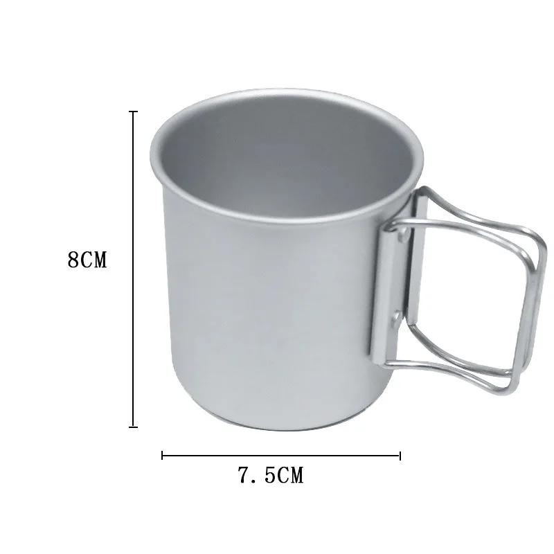 Ultralight Portable Foldable Aluminum Alloy Camping Cup - Outdoor Travel Picnic Coffee Tea Mug for Hiking Backpacking