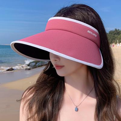 Kadın UV Korumalı Siperliksiz Şapka Açık Hava Yüz Örtüsü Güneş Koruması Geniş Kenarlı Güneş Şapkası Yazılı Seyahat Plaj Şapkası