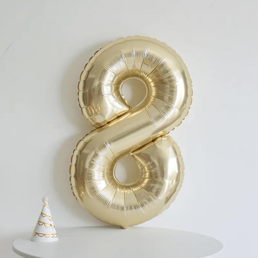 40-Inch Cream Number Balloon for Kids' First Birthday Party Decoration