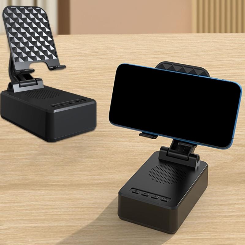 Portable Foldable Phone Stand Speaker Nonslip Base Clear Sound Rotation For Phone Convenient Type C Charging
