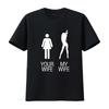 Your Wife My T Shirt Funny Comparison Design S 5XL Vintage Washed Top For Everyday Wear Comfortable Fashion Homme Streetwear
