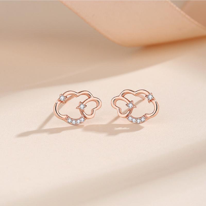 

Baoyilong Корейское серебро S925 Романтическое колье-браслет «Туманность» и набор серег-пусетов для женщин 925 Silver