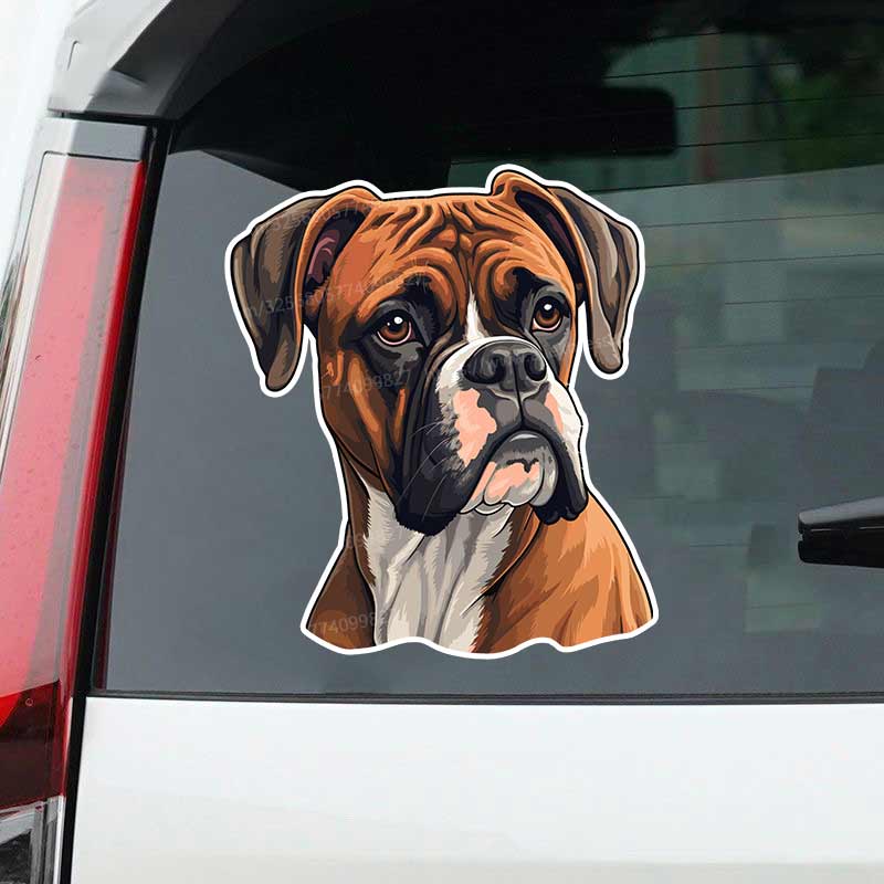 German Boxer Pet Dog Animal Car Sticker Waterproof Styling Automobiles Motorcycle Exterior Accessories Vinyl Decals Y207