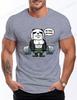 Muskel Panda Aufdruck T-Shirt für Männer Frauen Locker Sportbekleidung Rundhals Kurzarm Freizeit T-Shirts AllMatch Kurzarm Kleidung