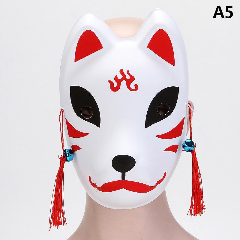 1ks Anime Fox Masky Half Face Cat Mask Masquerade Festival Party Cosplay Rekvizity