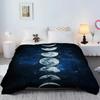 Moon pattern digital-printed polyester Bedroom velvet flannel soft sofa cover blanket Fleece soft sofa cover blankets for beds
