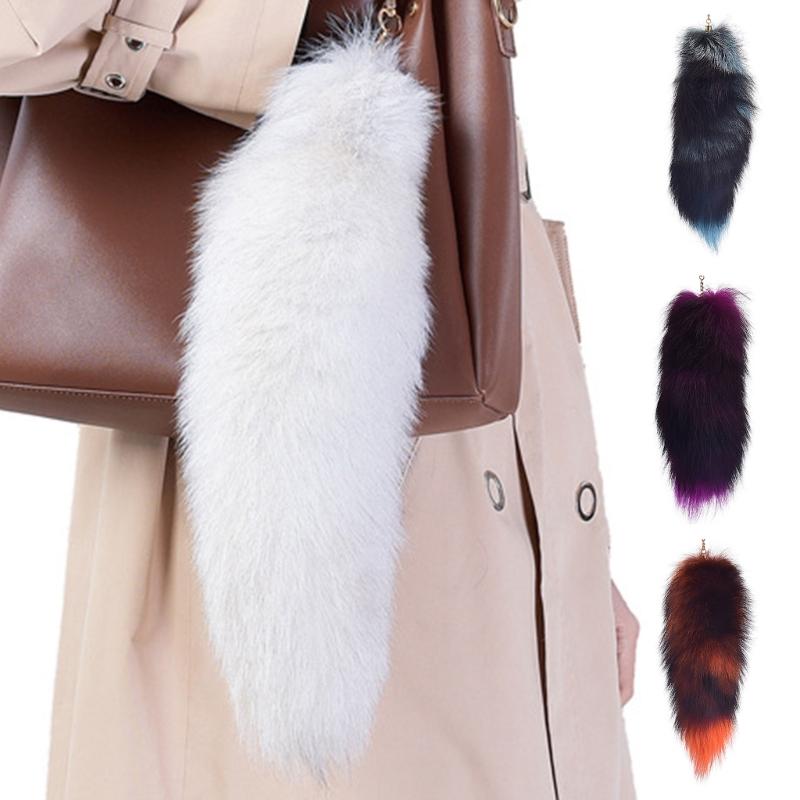 Long Animal Tail Keychain Key Holder with Keychain Clip, Plush Tail Charm Keychain Purse Bag Charm Keychain Pendant