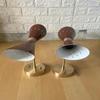 Set of 2 Mid Century Modern Brass Diabolo Wall Sconce Italian Stilnovo Double Cone Sconces Elegant Brass Wall Lamps Bathroom Vanity Light Bedside