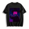 Neon Witch Print Long Sleeve Top Halloween Dark Cool Street Style Unisex Casual Wear Pure Cotton T-shirt