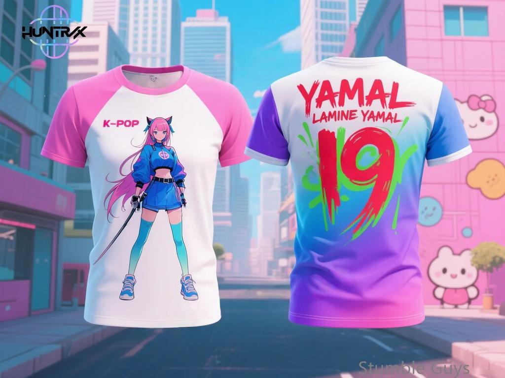 Casual Fashion Kpop Demon Hunters Kids 3D Cartton Short Sleeve Summer Boys Girls T-Shirt  Anime Short Sleeve T-shirt