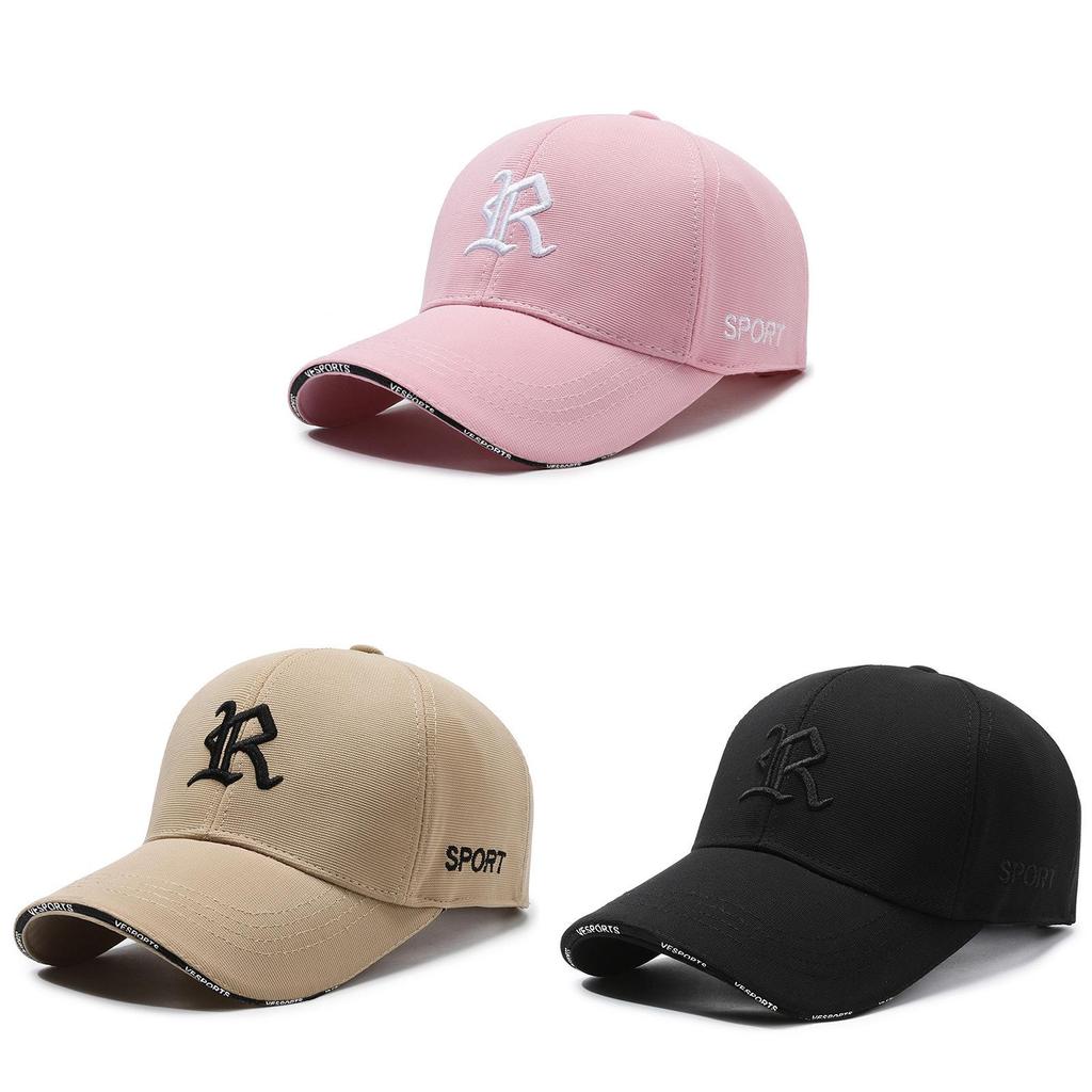 Spring Embroidered R Letter Baseball Cap With Adjustable Fit For Casual Men Women