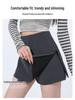 2025 Women's High Waist Black Bodycon Midi Skirt with Side Slit – Spring/Summer Hot Style Suit Shorts