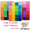 Toy Perler Kit 5Mm/2.6Mm Hama Beads 3D Puzzle Diy Toy Kids Creative Handmade Craft Toy Gift 72 Colors 39000Pcs