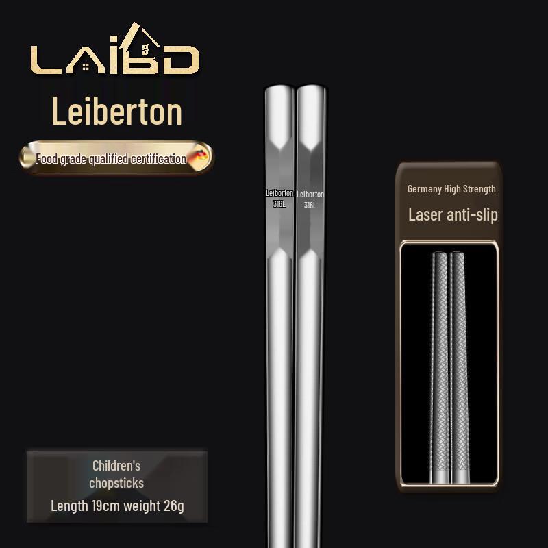 Laiboton 316L Anti-Bacterial Stainless Steel Chopsticks