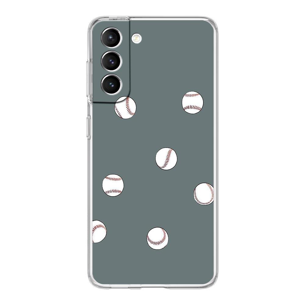 Baseball Clear Silicone Phone Case For Samsung Galaxy S23 S22 5G S20 Ultra S21 FE 5G S10E S9 S8 S10 Plus Soft Shockproof Cover