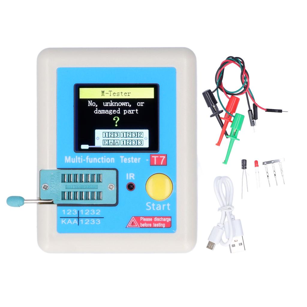 LCRT7 Tester Tranzistor de Mare Viteză Ecran Color Detector Tranzistor Capacimetru Rezistență