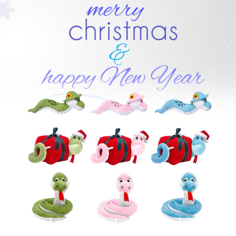 Snake Christmas Zodiac Doll Plush Toy Stuffed Animal Pp Cotton Gift Festive