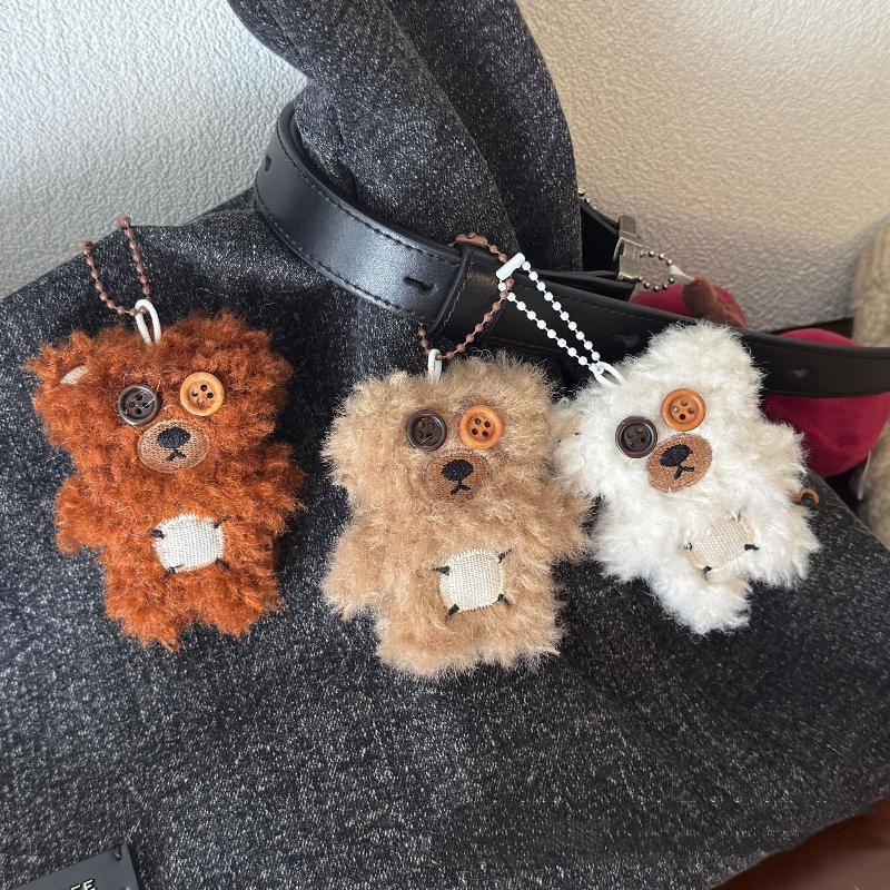 Cute Cartoon Plush Bear Pendant Keychain Kawaii Plush Little Bear Stuffed Doll Pendant Backpack Handbag Decoration Pendant Gifts