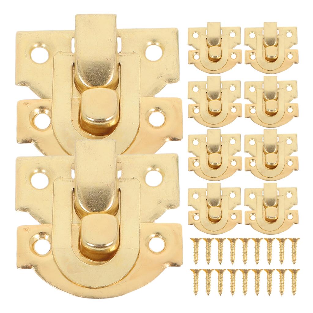 30pcs Wooden Hasp Cabinet Hasp For Jewelry Vintage Buckle Latch Box Latch Iron Box Latches Hardware Fastener