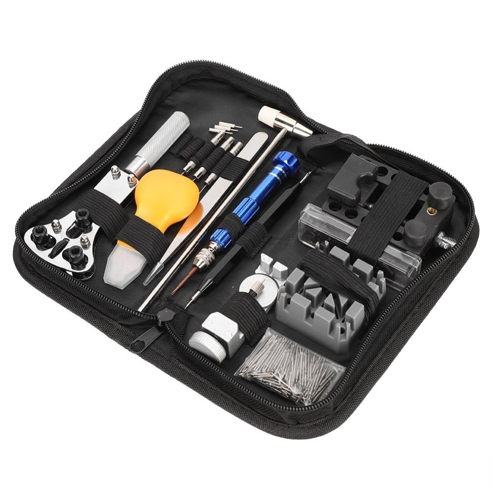 122Pcs Black Watch Tool Set 20.7 * 10cm Watch Strap Adjustment Tool For Electronic Watch
